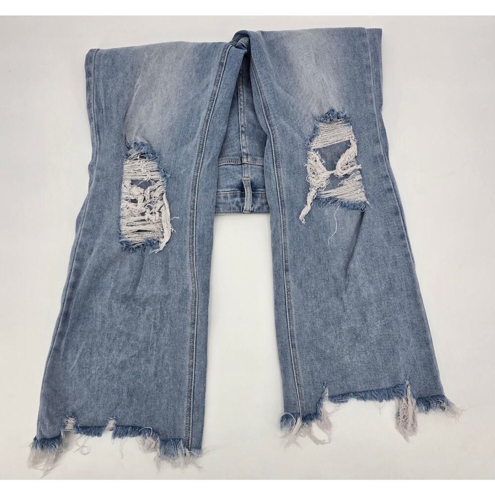 Risen Distressed Wide Leg Jeans – Size 13/31 - Picture 2 of 6